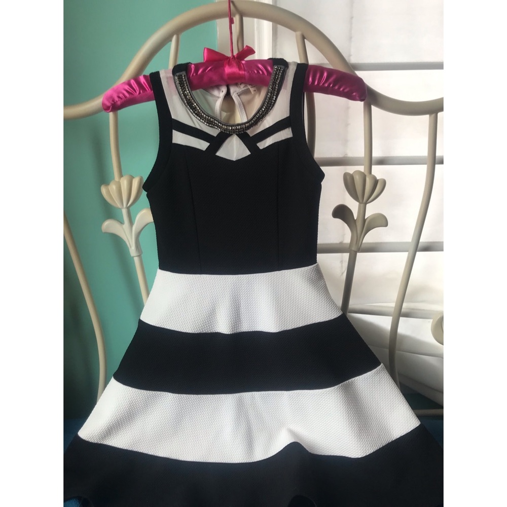 Black and White Striped Dress